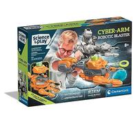 Clementoni- Science & Play Cyber Blaster Arm: Robotic Glove Shoots Discs, Educational Science Kit for Kids (8+ Years)