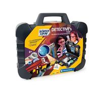 Clementoni- Science & Play Detective Suitcase: Crack the Case with Fingerprint Dusting, Plaster Casting & Code Breaking (8+ Years)
