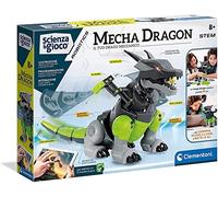 Clementoni Science & Play-Mecha Dragon Robot Science and Game Robotics Educational and Interactive Game, Multicoloured, 19170, 8 years older, 2 motors and illustrated manual