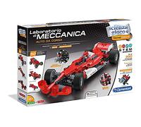 Clementoni Scienza e Gioco Build - Red Racing Car, Construction Kit for Children 8+ Years with Over 350 Interchangeable Components and 50 Models, Dedicated App, Made in Italy, Italian Language, 19038