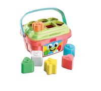Clementoni- Shape Sorting Bucket: With 6 Shapes & Numbers, Stimulates Hand-Eye Coordination (9+ Months)