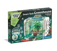 Clementoni Smart-Tech Greenhouse ? Interactive STEM Plant Science Kit with Sensors, LCD Screen and Growth Modes for Kids 8+