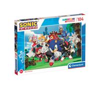 Clementoni Sonic The Hedgehog Puzzle Of 104 Pieces - 34.3 x 24.3 x 3.5 CM