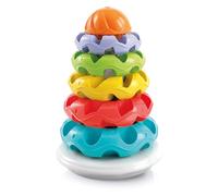Clementoni- Stacking Rings Baby Toy: 5 Colourful Rings & Textured Surfaces, D...