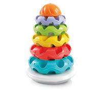 Clementoni- Stacking Rings Baby Toy: 5 Colourful Rings & Textured Surfaces, Develops Motor Skills & Sensory Play (10+ months)