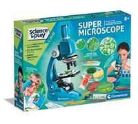 Clementoni- Super Microscope Set: Scientific Experiments Kit for Kids, Magnify Up to 1200x! (8+ Years)