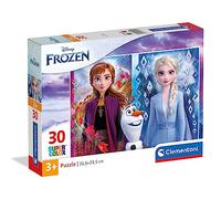 Clementoni Supercolor Disney Frozen Puzzle for Children, Multi-coloured, 2 x 30 Pieces, Ages 3 Years Plus, Standard size