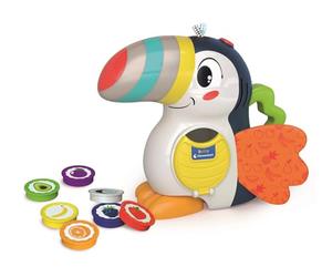 Clementoni- Talking Toucan: Interactive Toy with Lights & Sounds, Teaching Little Ones Fruit and Colours (12+ Months)