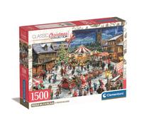 Clementoni Jigsaw Puzzle The Christmas Fair 1500 Pieces - Compact Box, Puzzle For Adults 14-99 Years, Gift For Men/Women, Made In Italy, 31725