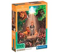 Clementoni Jigsaw Puzzle Disney The Lion King 1000 Pieces - Compact Box, Poster Included, Disney, Puzzle For Adults 14-99 Years, Gift For Men/Women, Made In Italy, 39902
