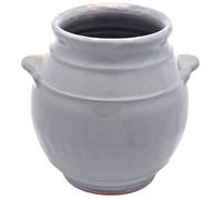 Cleminson Hand-Dipped Ceramic Utensil Jar | Artisan Kitchen Utensil Holder | Made in Spain | Stylish Cutlery Pot Organiser | Rustic Farmhouse Crock for Spoons, Spatulas, Whisks (Grey Dipped)