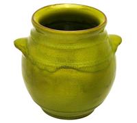 Cleminson Hand-Dipped Ceramic Utensil Jar | Artisan Kitchen Utensil Holder | Made in Spain | Stylish Cutlery Pot Organiser | Rustic Farmhouse Crock for Spoons, Spatulas, Whisks (Lime Green Pastel)