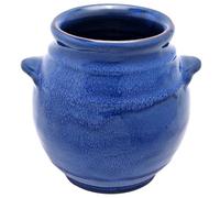 Cleminson Hand-Dipped Ceramic Utensil Jar | Artisan Kitchen Utensil Holder | Made in Spain | Stylish Cutlery Pot Organiser | Rustic Farmhouse Crock for Spoons, Spatulas, Whisks (Blue Pastel)
