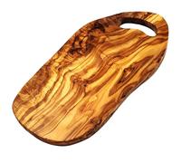 Cleminson Olive Wood Chopping, Serving and Cheese Board - 40 x 20 x 1.8 cm - Inverted Handle Design
