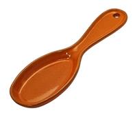 Cleminson Spanish Ceramic Kitchen Spoon Rest - Hand-Dipped and Pastel Style Utensil Holder | 27 cm, Dishwasher Safe, for Tongs, Wooden Spoons, Spatulas | Tea Bag Holder (Orange Pastel)
