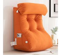 CLEMMO Headboard Reading Pillow,Reading And TV Pillow,Back Support Pillow,Wedge Pillow,Lumbar Support Cushion,Great As Backrest For Books Or Gaming