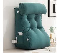 CLEMMO Reading Pillow,Back Support Pillow,Lumbar Support Cushion,With Detachable Neck Roll,With Removable Cover,For Sitting Up In Bed Relaxing Watching TV