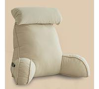 CLEMMO Reading Pillow,Comfortable Back Support Cushion,Adult Backrest With Arms,with Removable Cover Pillow,for Reading,Gaming,Relaxing Or TV