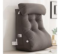 CLEMMO Reading Pillow For Bed,Lumbar Support Cushion,Back Rest Support Pillow,Backrest For Books,Gaming,TV,With Neck Pillow,Perfect For Sitting,Reading,or Gaming
