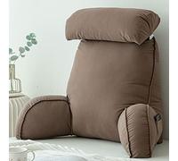 CLEMMO Reading Pillow,Lumbar Pillows,Lower Back Support Cushion,with Neck Roll,with Removable Cover,For Bed Rest,Arm,Back,Pregnancy Lumbar