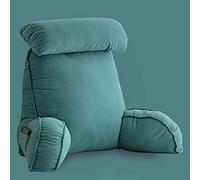 CLEMMO Reading Pillow With Support Arms,Bed Rest Pillow,Lumbar Support Cushion,with Neck Pillow And Pocket,For Reading Watching Books Gaming TV In Bed,Floor Or Sofa