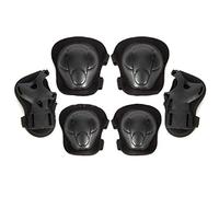 Clenp Protective Gear Set, 6Pcs/Set Kids Knee Pads Elbow Wrist Guards Protective Gear for 3-8 Years Old Boys Girls Skating Cycling Bike Rollerblading Scooter Black One Size