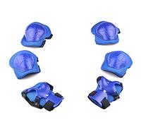 Clenp Protective Gear Set, 6Pcs/Set Kids Knee Pads Elbow Wrist Guards Protective Gear for 3-8 Years Old Boys Girls Skating Cycling Bike Rollerblading Scooter Blue One Size