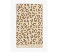 Cleo Beige Leopard Print Scarf - Beige Fabric / One Size