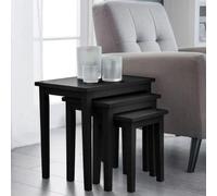 Cleo Black Nest of 3 Tables