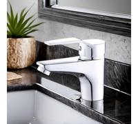 Cleo Chrome Basin Mixer Tap | Single Lever Monobloc Bathroom Sink Tap