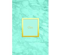 Cleo: Custom dot grid diary for girls | Cute personalised gold and marble diaries for women | Sentimental keepsake notebook idea | Bright blue aqua teal color