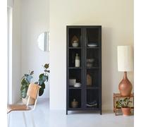 Cléo - Metal mesh display cabinet Black