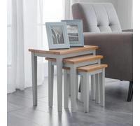 Cleo Nest of Tables - Set of 3 - Grey and Oak