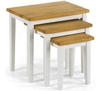 Cleo White and Oak Nest of 3 Tables