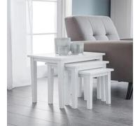 Cleo White Nest of 3 Tables