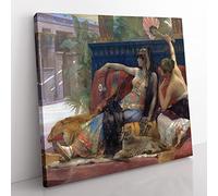 Cleopatra by Alexandre Cabanel Classic Painting Canvas Wall Art Print Ready to Hang, Framed Picture for Living Room Bedroom Home Office Décor, 50x50 cm (20x20 Inch)