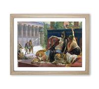 Cleopatra By Alexandre Cabanel Classic Painting Framed Wall Art Print, Ready to Hang Picture for Living Room Bedroom Home Office Décor, Oak A3 (46 x 34 cm)