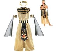 Cleopatra Costume for Kids, Girls Cleopatra Costume with Accessories, Egyptian Queen Costumes for Halloween (110-120cm)