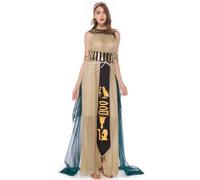 Cleopatra Costume with Cuffs Headpiece Halloween Egyptian Dress