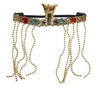Cleopatra Egyptian Headband Beaded Headdress Snake Head Scepter For Halloween Party Type C One Size