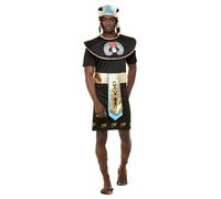 Smiffys Egyptian King Costume, Black Tunic & Headdress, Legends & Myths Fancy Dress, Ancient Egypt Dress Up Costumes