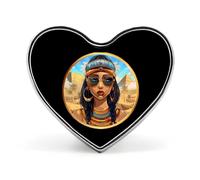 Cleopatra Egyptian Queen Ancient Egypt Heart Brooch Cute Badge Lapel Pins