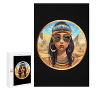 Cleopatra Egyptian Queen Ancient Egypt Jigsaw Puzzle for Adults Wooden Challenging Puzzles Gift for Family Friends