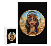 Cleopatra Egyptian Queen Ancient Egypt Jigsaw Puzzle for Adults Wooden Challenging Puzzles Gift for Family Friends