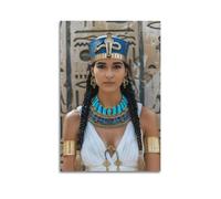 Cleopatra Egyptian Queen Goddess Canvas Poster Wall Art - Gorgeous Ancient Egyptian Style Prints, Modern Exotic Decor for Living Room Study Bedroom Egyptian-Themed Home Interior Space 08x12inch(20x30c