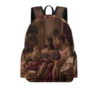 Cleopatra Egyptian Queen Mini Backpack Laptop Bag Travel Daypack | Lightweight,Multi Compartment,Durable,Backbag for Travel Camping Work