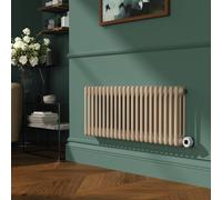 Anthracite Electric Horizontal Designer Radiator 0.6kW with Wifi Thermostat - H600xW590mm - IPX4 Bathroom Safe
