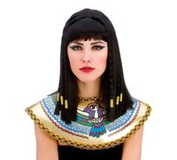 Black Cleopatra Ladies Wig Fancy Dress Egyptian Queen Adults Costume Accessory