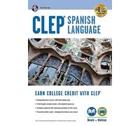 Clep(r) Spanish Language: Levels 1 and 2 (Book + Online) (CLEP Test Preparation)