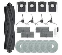 Cleptorize Accessories for Dreame X40 Ultra Complete/ X40 Ultra/ X40 Master/ L40 Ultra Robot Vacuum Cleaner, Replacement Parts Kit 1 Main Brush, 4 Vacuum Cleaner Bags, 6 Mop Pads, 4 HEPA Filters, 4